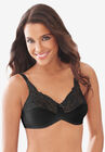 Lilyette Lace-Trim Tailored Minimizer® Bra LY0428, BLACK, hi-res image number null