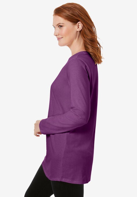 Long Sleeve Crewneck Perfect Tunic, , alternate image number null