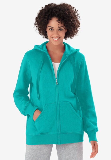 Better Fleece Zip-Front Hoodie, AQUAMARINE, hi-res image number null