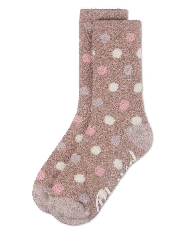 Women's Blessed Aloe Infused Crew Socks, MAUVE, alternate image number 2