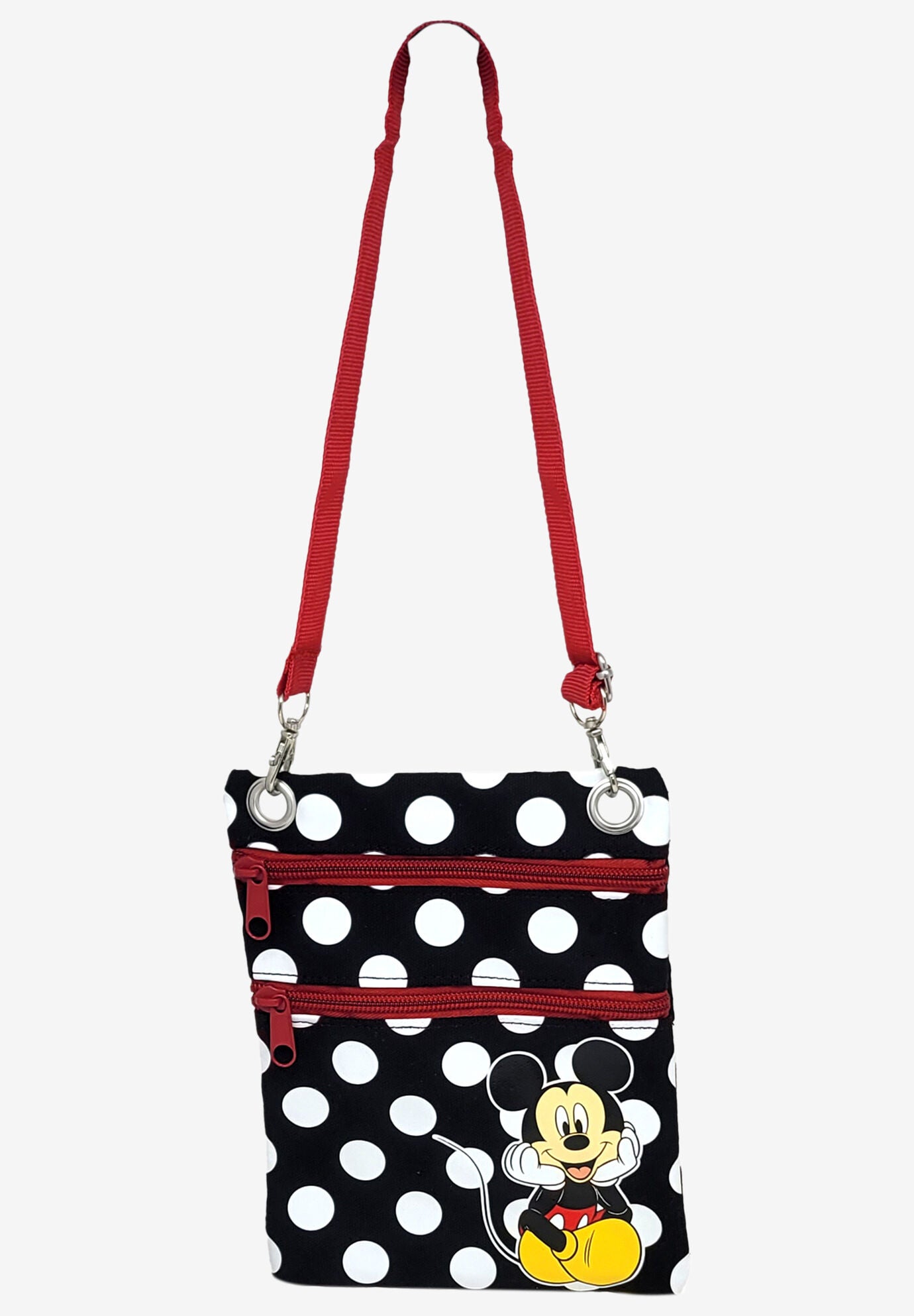 Disney Mickey & Minnie Mouse Passport Bag All-Over Print Travel Crossbody Purse Passport Bag, , alternate image number 2
