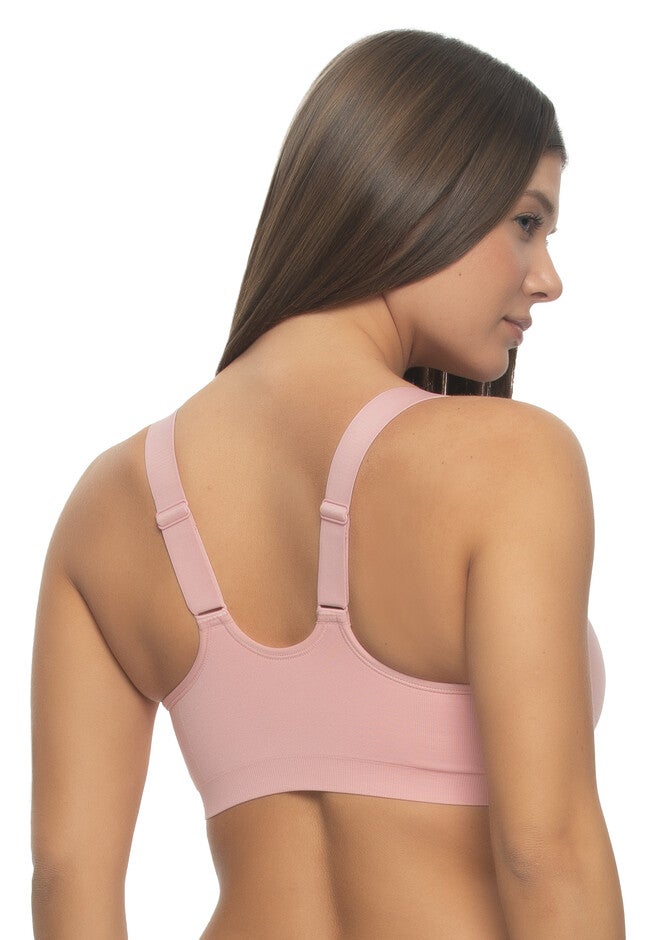 Utopia Front-Close Racerback T-Shirt Bra, BRIDAL ROSE, on-hover image number 1