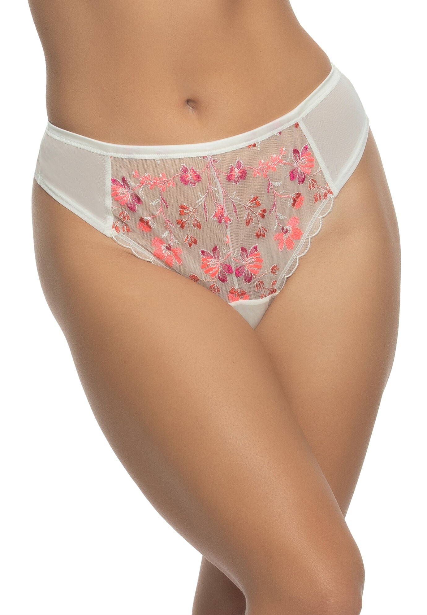 Allure Embroidered Thong, MAGENTA PEARL MPR, hi-res image number 0