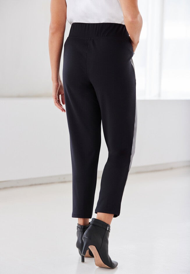 Leather Look Ponte Pant, , on-hover image number null