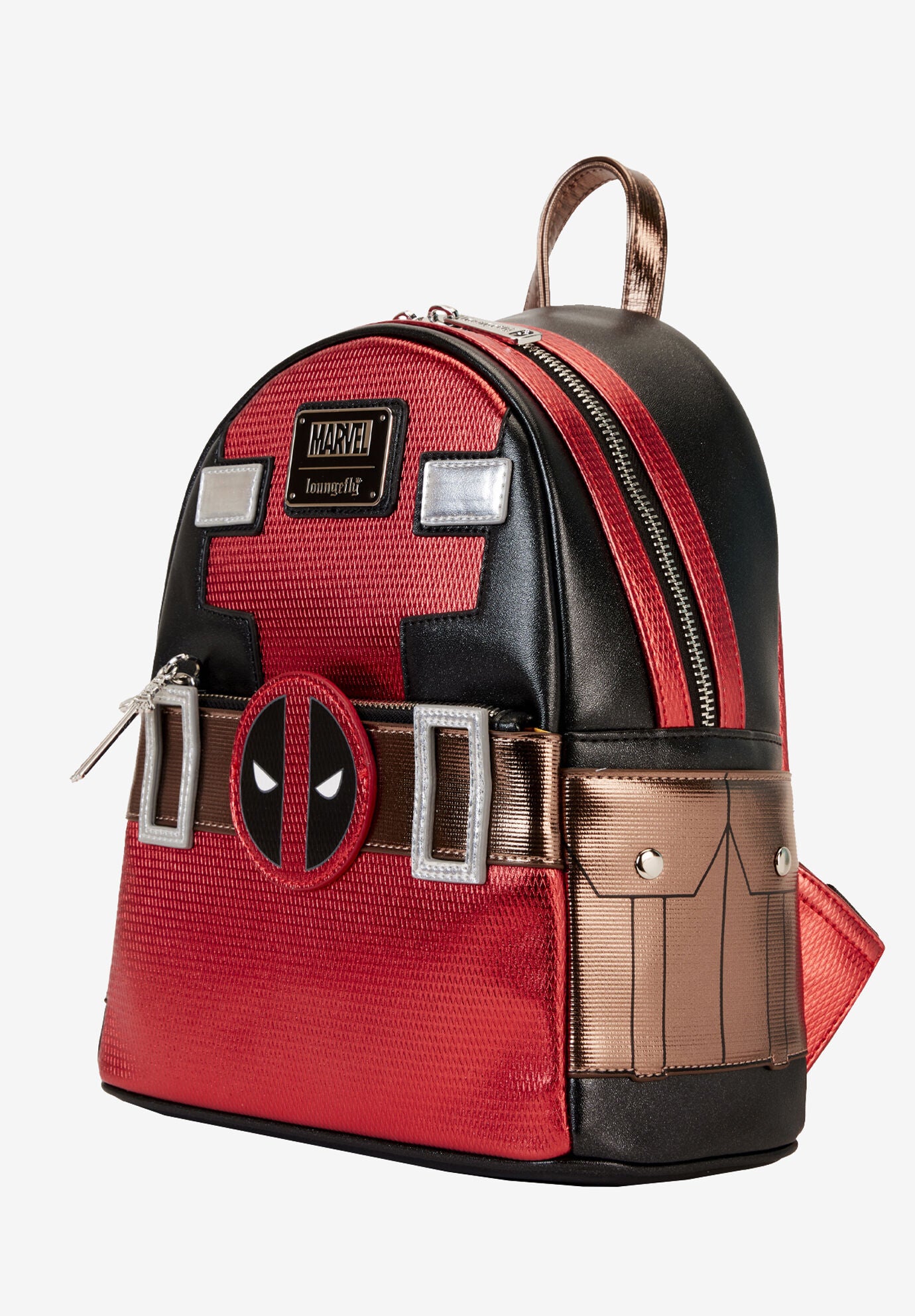 Loungefly X Marvel Deadpool Mini Backpack Metallic Red, , alternate image number 2