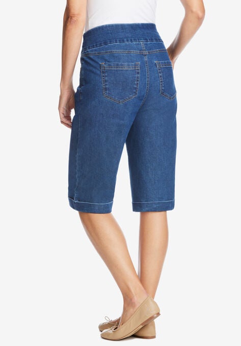 Flex-Fit Pull-On Denim Short, , on-hover image number null