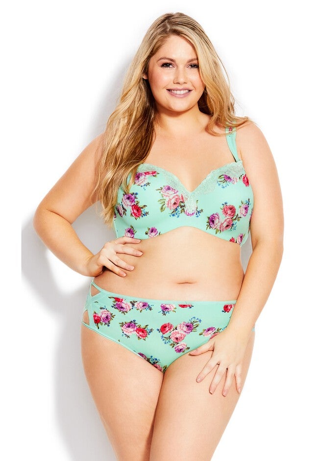 Fashion Microfiber Full Brief, MINT FLORAL, hi-res image number null