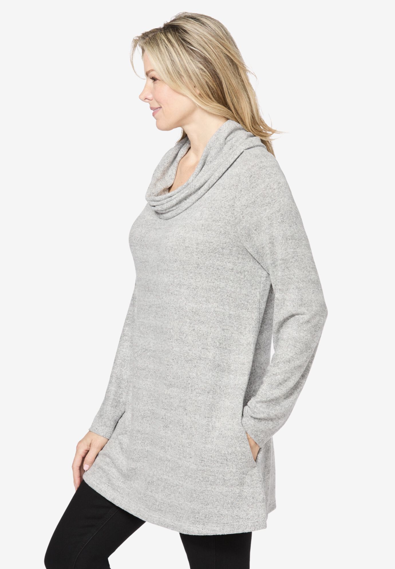 Forever Soft Cowl Neck Tunic, , alternate image number 2