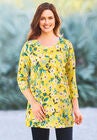 Perfect Three-Quarter-Sleeve Scoop-Neck Tunic, , alternate image number null