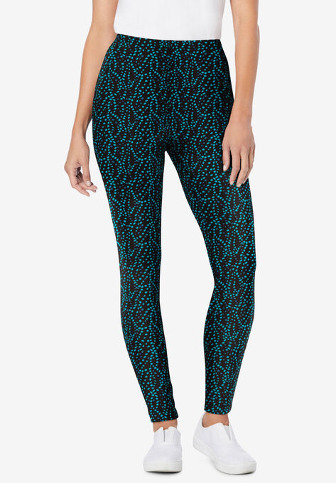 Stretch Cotton Printed Legging, WATERFALL DOTS, hi-res image number null