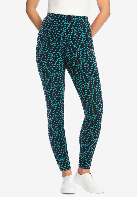 Stretch Cotton Printed Legging, WATERFALL DOTS, hi-res image number null