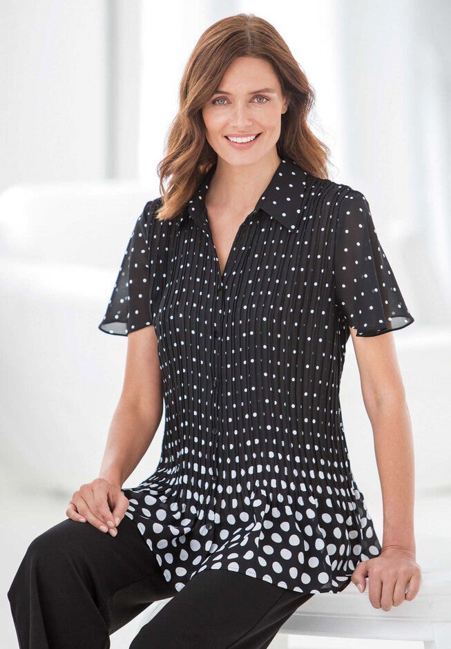 Blouse In Crinkle Georgette, , alternate image number null