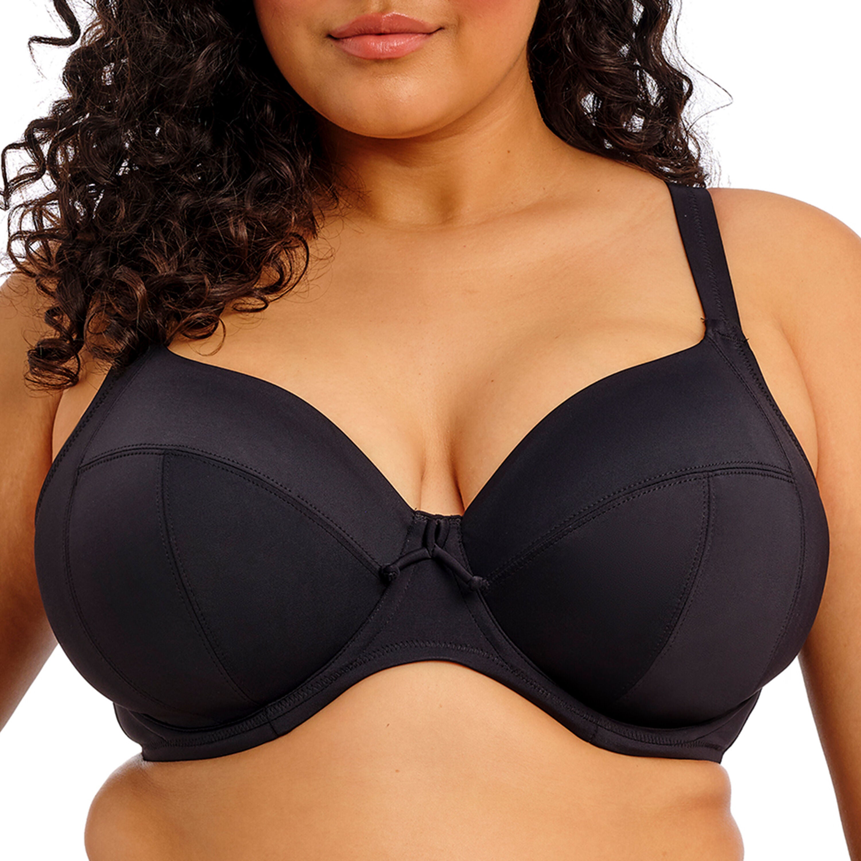 Plain Sailing Underwire Plunge Bikini Top, BLACK, hi-res image number 0