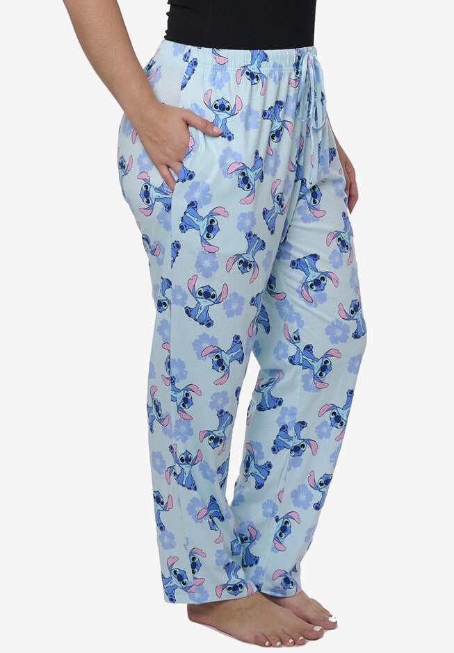 Stitch Floral Cotton Lounge Pajama Pants Lounge Pants, , alternate image number 2