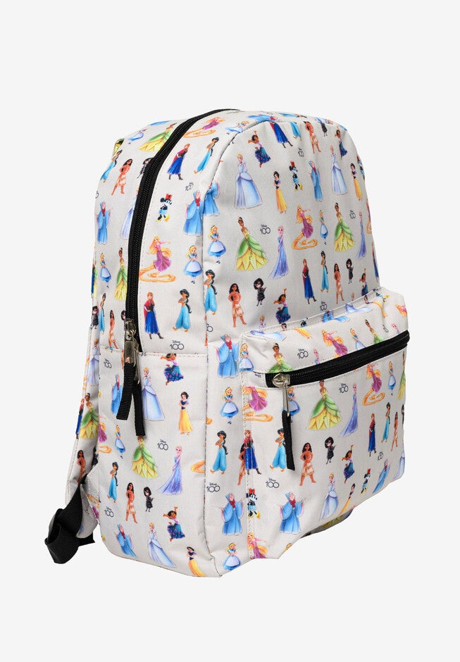 Disney 100 Years Celebration Characters All-Over Print 16 inches Deluxe Nylon Backpack, , alternate image number null