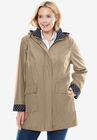 Raincoat in new short length with fun dot trim, NEW KHAKI, hi-res image number 0