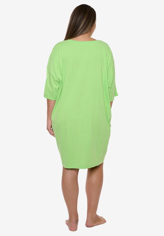 Women's Dr Seuss The Grinch Sleep Shirt Nightgown Night Shirt Green One Size, GREEN, on-hover image number null