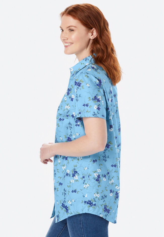 Perfect Short Sleeve Button Down Shirt, , alternate image number 2
