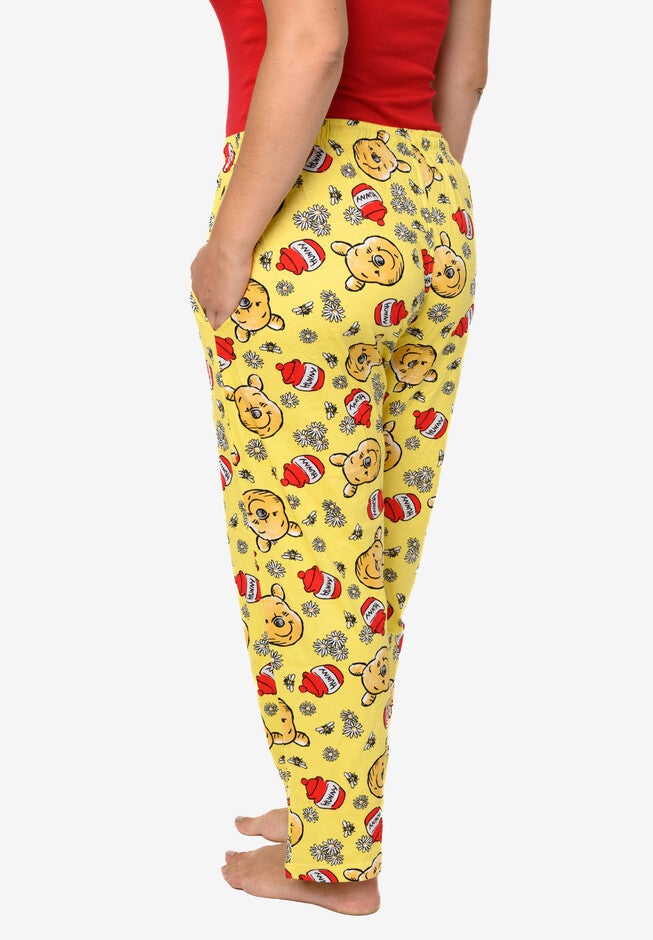 Disney Winnie The Pooh Pajama Lounge Pants All-Over Print Yellow, , alternate image number null