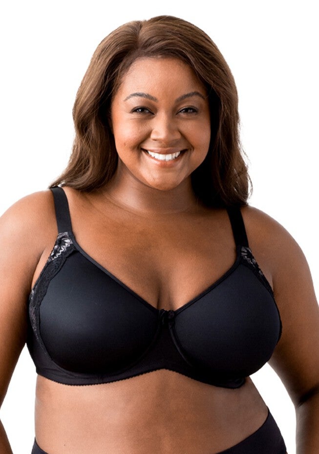 Fancy Smooth Curves Underwire Bra, BLACK, hi-res image number 0