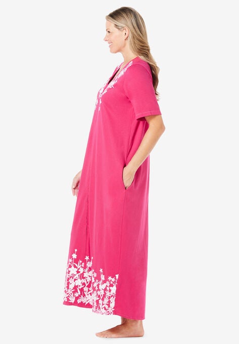 Knit Zip Long Lounger, , alternate image number null