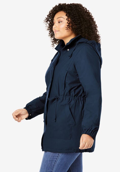 Fleece-Lined TaslonĀ® Anorak, , alternate image number null