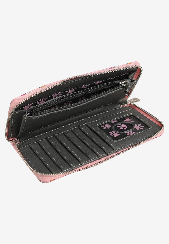 Loungefly x Disney Women's Zip Around Wallet Cats Cheshire Duchess, , alternate image number null