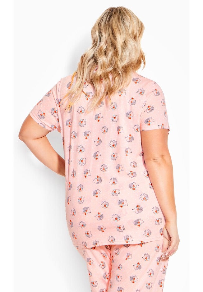 Hedgehog Button Sleep Top, HEDGEHOG, alternate image number null