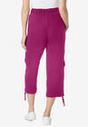 Pull-On Knit Cargo Capri, , on-hover image number null