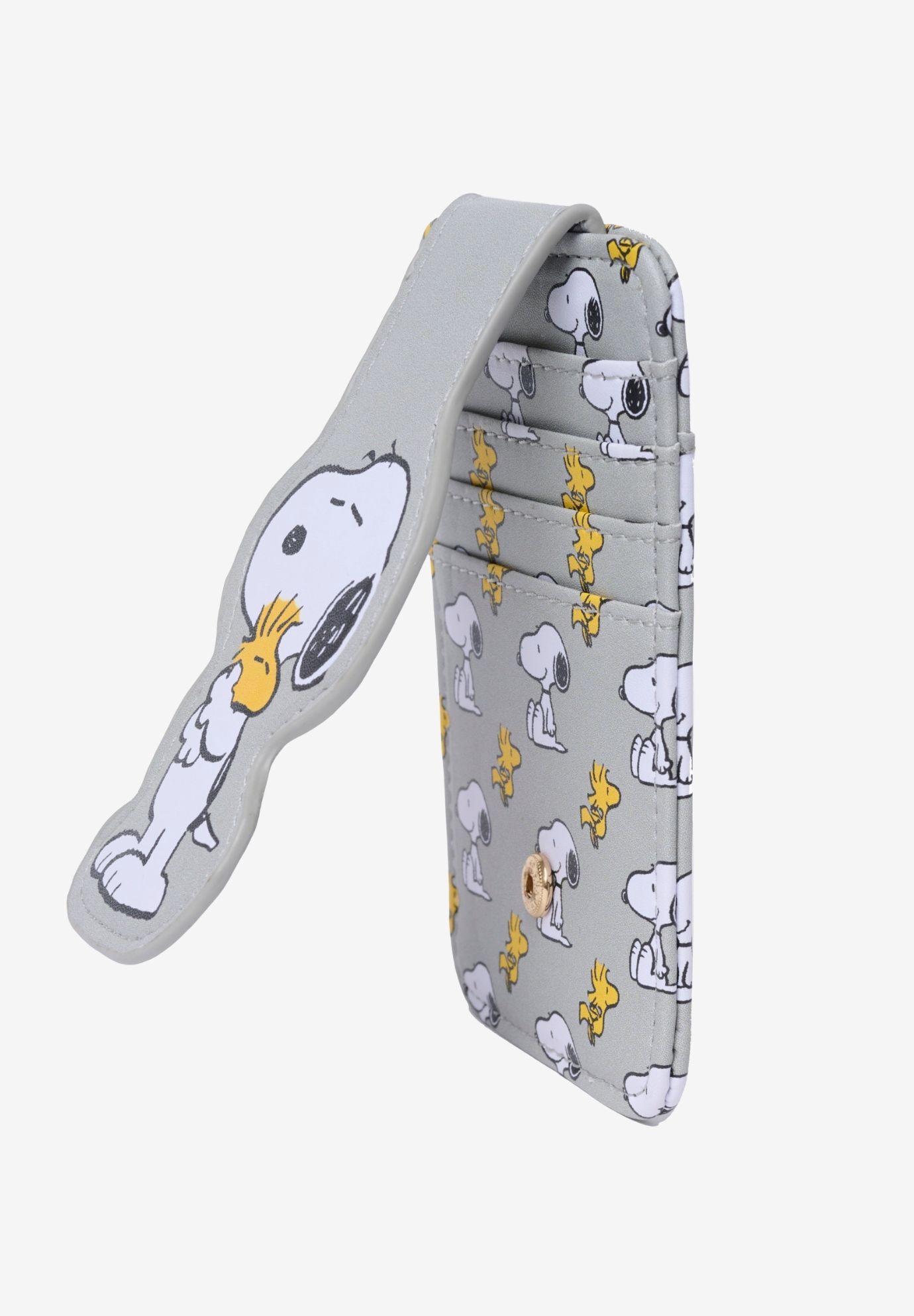 Peanuts Snoopy Woodstock Card Holder Wallet Slim Travel, GRAY, alternate image number 2