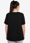Disney Women's Minnie Mouse Leaning Short Sleeve T-Shirt Black, , on-hover image number null