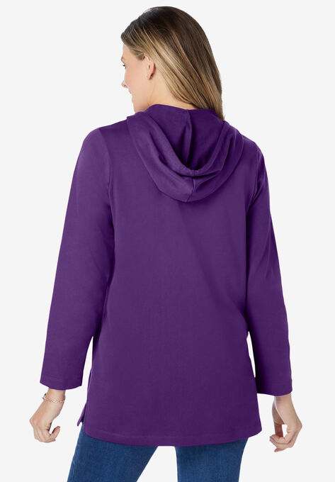 Embroidered Sweatshirt Tunic, , on-hover image number null