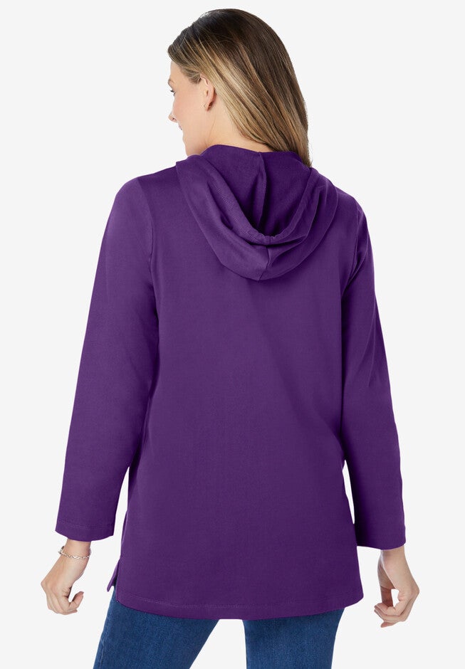 Embroidered Sweatshirt Tunic, , on-hover image number 1