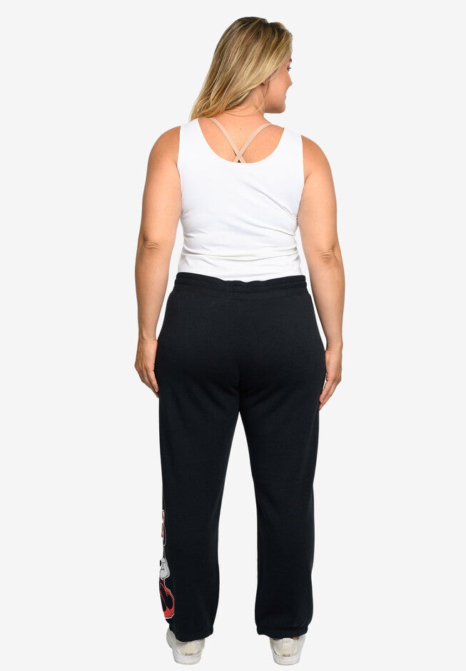 Minnie Mouse Fleece Jogger Pants Elastic Cuff Black, , alternate image number 3