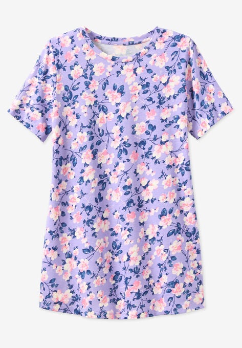 Perfect Printed Short-Sleeve Crewneck Tee, , alternate image number null