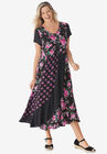 Mixed Print Maxi Dress, , hi-res image number null