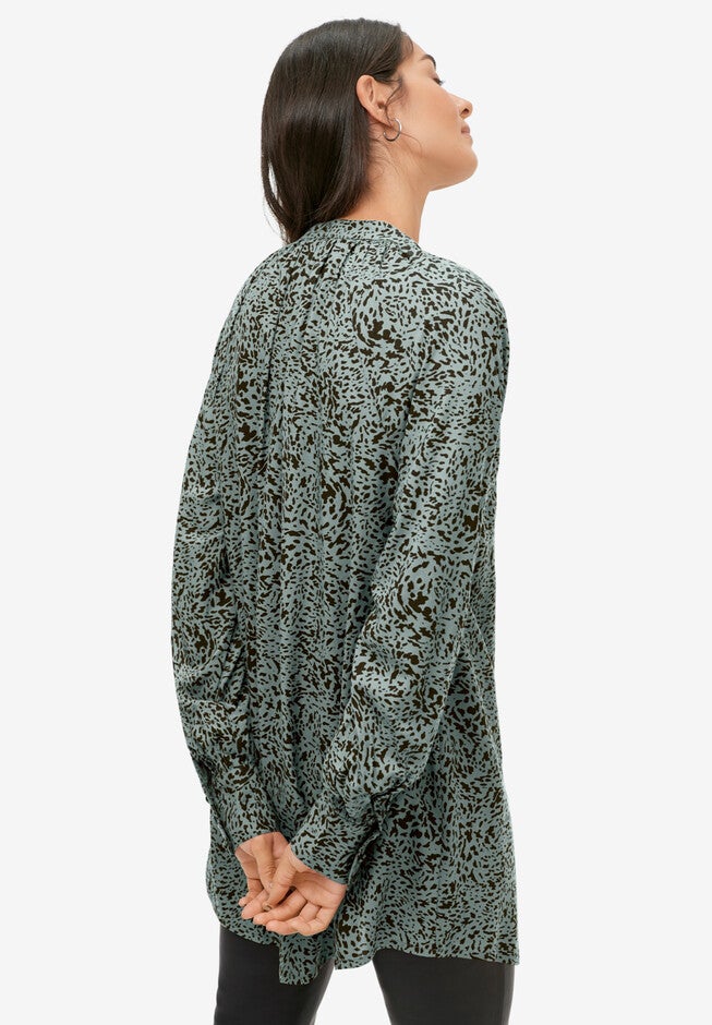 3-Button Y-Neck Tunic, , on-hover image number 1