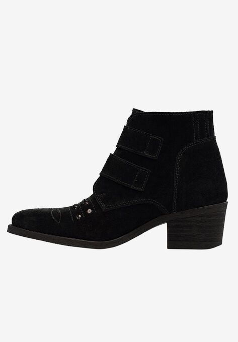 Two Buckle Suede Bootie, , alternate image number null