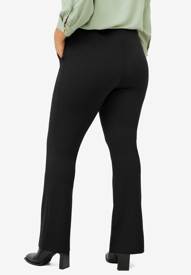 Knit Bootcut Pants With Pockets, , on-hover image number null