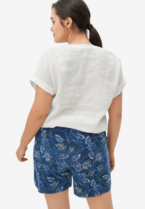 Pull-On Knit Shorts With Pockets, , on-hover image number null