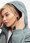 Long Quilted Hooded Jacket, , alternate image number null