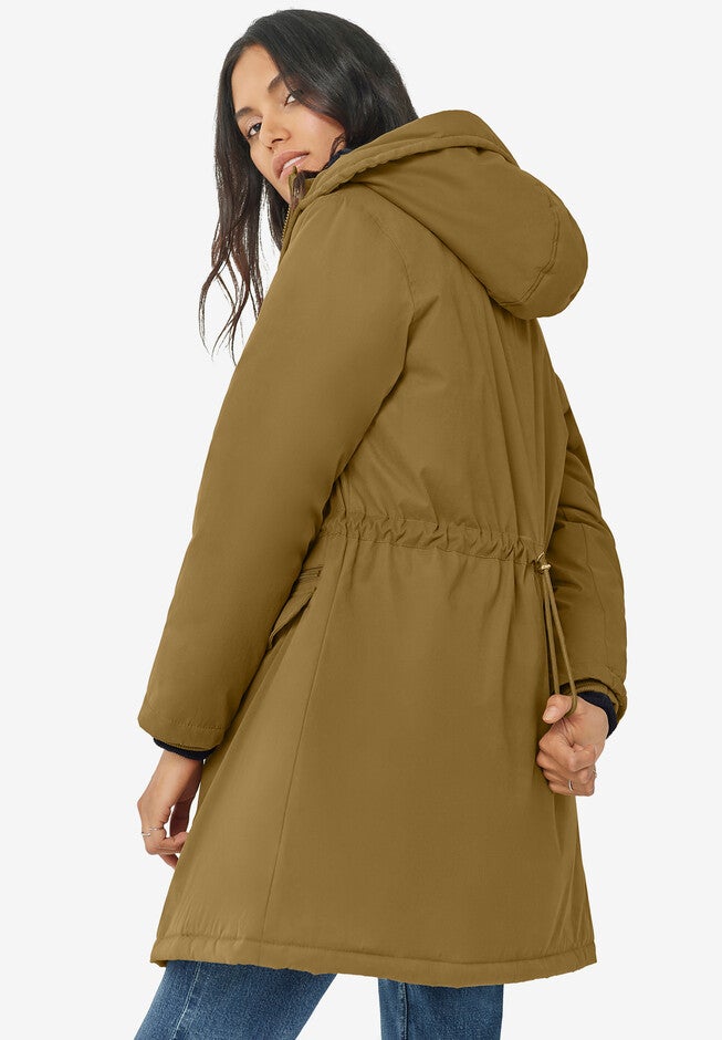Back Drawstring Modern Parka, , on-hover image number null