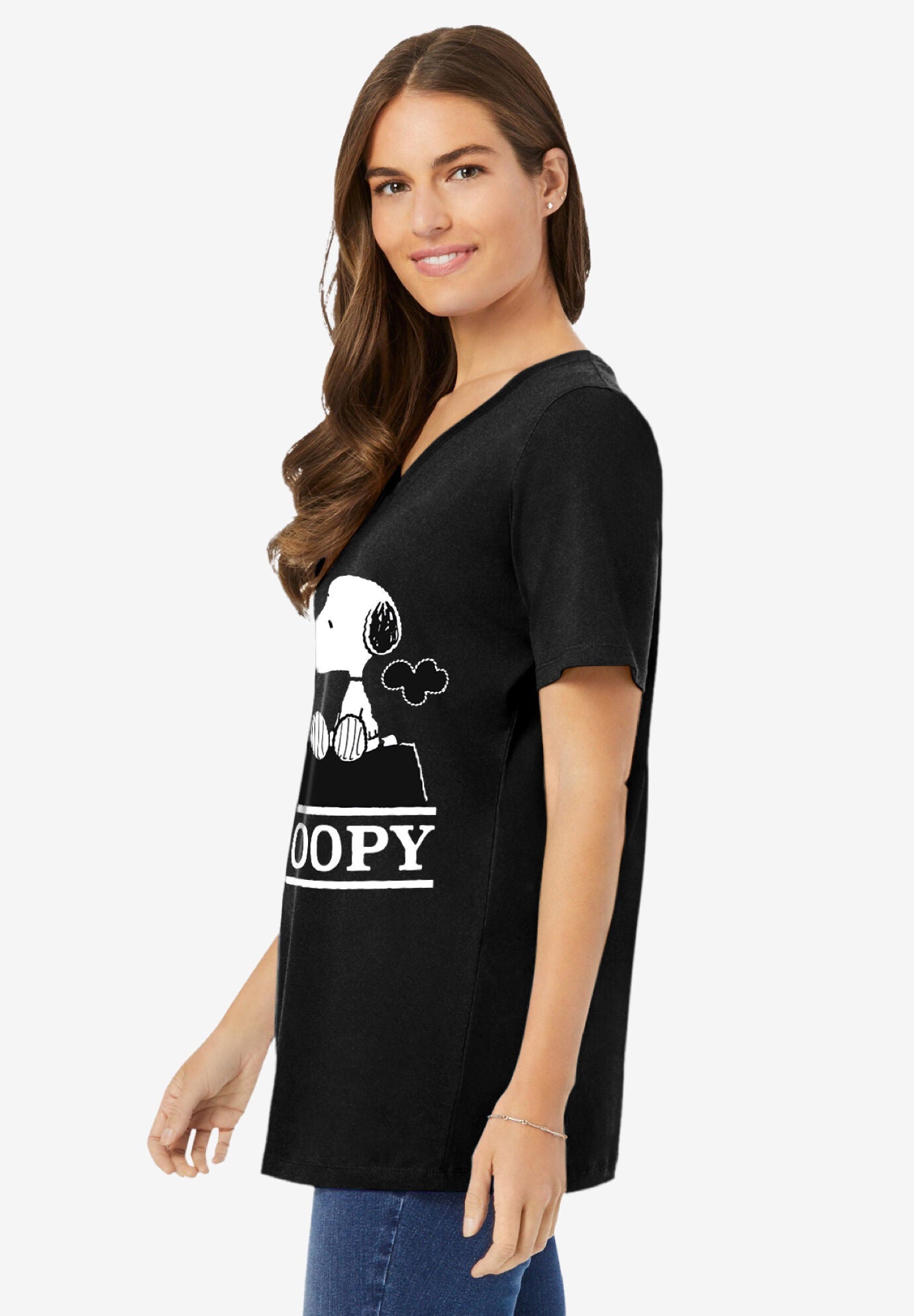 Peanuts V-Neck Tee, , alternate image number 1