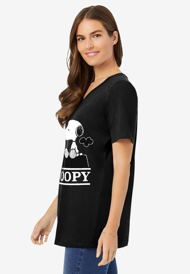 Peanuts V-Neck Tee, , alternate image number 1