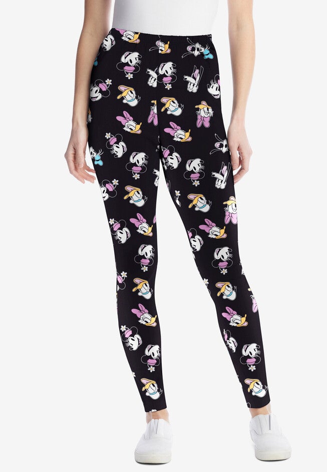 Disney Print Leggings, BLACK DISNEY HEADS, hi-res image number null