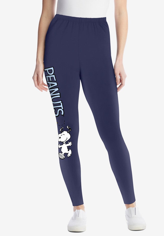 Peanuts Print Leggings, NAVY SNOOPY, hi-res image number 0