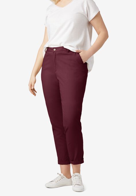 Modern Stretch Chino, DEEP MERLOT, hi-res image number null