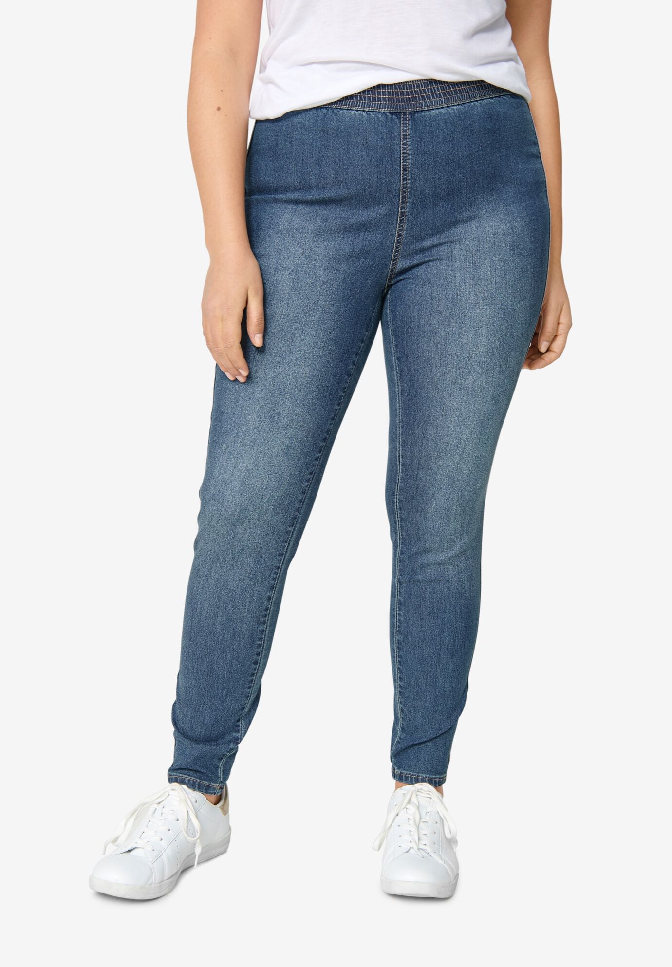 plus size stretch denim jeggings