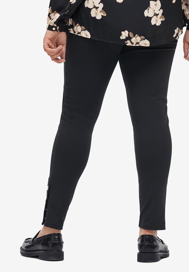 Snap-Hem Ponte Leggings, , on-hover image number null