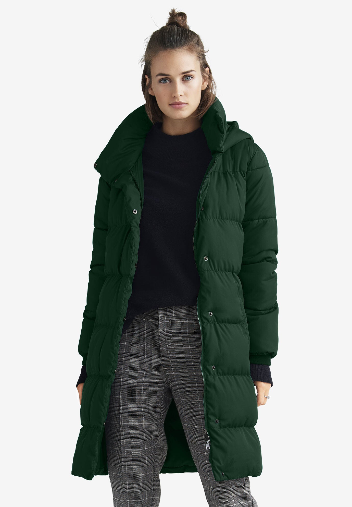 women's ankle length puffer coat